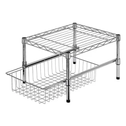 Honey-Can-Do Shelving<Cabinet 11-3/4", Chrome (SHF-04058)