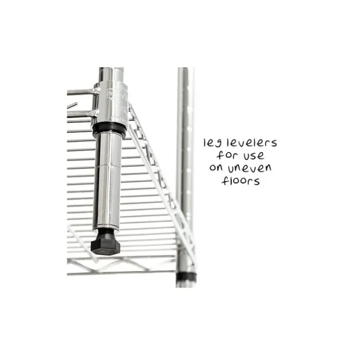 Honey-Can-Do Shelving<Mini Microwaveable Shelf w/MDF Top, Chrome (SHF-09256)