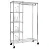 Honey-Can-Do Shelving<Rolling Closet with Garment Bar and Shelves, 18"W, Chrome (SHF-01567)