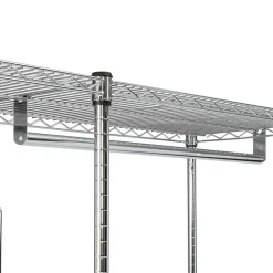 Honey-Can-Do Shelving<Rolling Closet with Garment Bar and Shelves, 18"W, Chrome (SHF-01567)