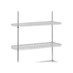 Honey-Can-Do Shelving<5-Shelf Metal Unit, 42"W, Chrome (SHF-01441)