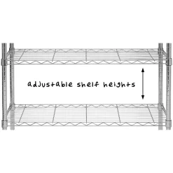 Honey-Can-Do Shelving<Three Tier Storage Shelf, Chrome (SHF-09367)