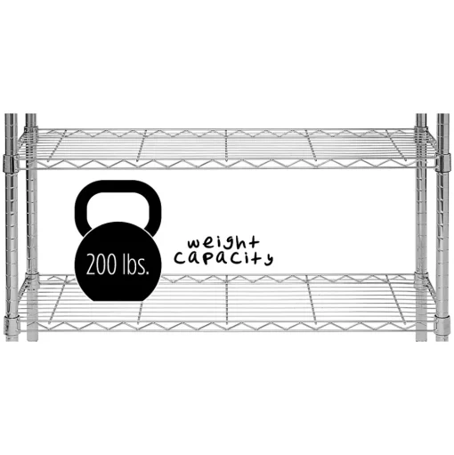 Honey-Can-Do Shelving<Three Tier Storage Shelf, Chrome (SHF-09367)