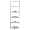 Honey-Can-Do Shelving<6-Tier Compact Triangle Corner Shelving Unit, Black (SHF-10005)