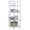 Honey-Can-Do Shelving<5-Tier Corner Shelf, Chrome (SHF-04886)