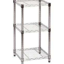 Honey-Can-Do Shelving<3-Tier Modular Stacking Shelf, Chrome (SHF-09364)