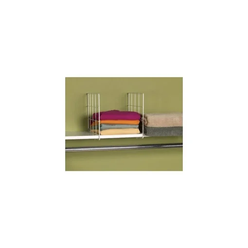 Household Essentials Shelving<Wire Shelf Dividers, White, 2/Set (25001)