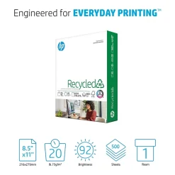 HP Multipurpose Paper<30% Recycled 8.5" x 11" Multipurpose Paper, 20 lbs., 92 Brightness, 500 Sheets/Ream (E1120)