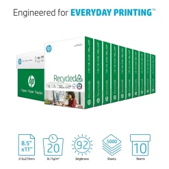 HP Multipurpose Paper<30% Recycled 8.5" x 11" Multipurpose Paper, 20 lbs., 92 Brightness, 5000 Sheets/Carton (E1120)