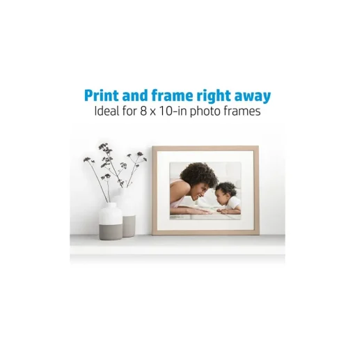HP Photo Paper<Advanced Photo Paper, Glossy, 8" x 10", 25 Sheets/Pack (6J777A)