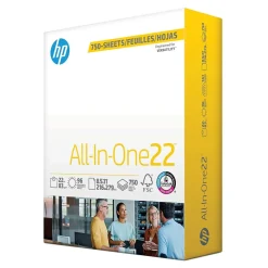 HP Multipurpose Paper<All-In-One22 8.5" x 11" Multipurpose Paper, 22 lbs., 96 Brightness, 750 Sheets/Ream (208850)