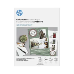 HP Multipurpose Paper<Enhanced Business Inkjet 8.5" x 11" Multipurpose Paper, 40 lbs., 150 Sheets/Pack (9ZE20A)