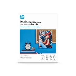 HP Photo Paper<Everyday Glossy Photo Paper, 8.5" x 11", 50 Sheet/Pack (Q8723A)