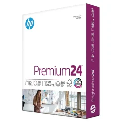 HP Multipurpose Paper<Premium24 8.5" x 11" Laser Paper, 24 lbs., 100 Brightness, 500 Sheets/Ream (J1124)