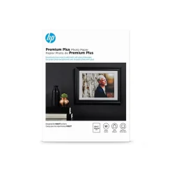 HP Photo Paper<Premium Satin Plus Photo Paper, 8.5" x 11", 50 Sheet/Pack (CR667A)