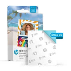 HP Photo Paper<Sprocket 3.5 x 4.25" Zink Sticky-Backed Photo Paper, 100 Sheets/Pack (IZ3X4100)