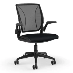 Humanscale Office Chairs<Diffrient World Ergonomic Fabric/Mesh Swivel Task Chair, Black (W11BM10CF10SHNSC)