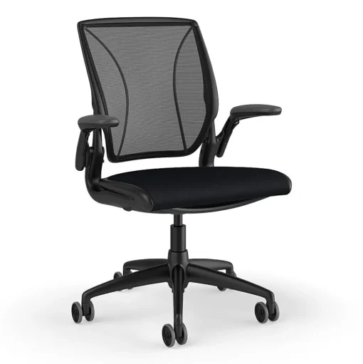 Humanscale Office Chairs<Diffrient World Ergonomic Fabric/Mesh Swivel Task Chair, Black (W11BM10CF10SHNSC)