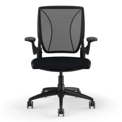 Humanscale Office Chairs<Diffrient World Ergonomic Fabric/Mesh Swivel Task Chair, Black (W11BM10CF10SHNSC)