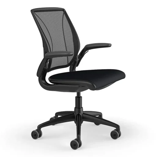 Humanscale Office Chairs<Diffrient World Ergonomic Fabric/Mesh Swivel Task Chair, Black (W11BM10CF10SHNSC)