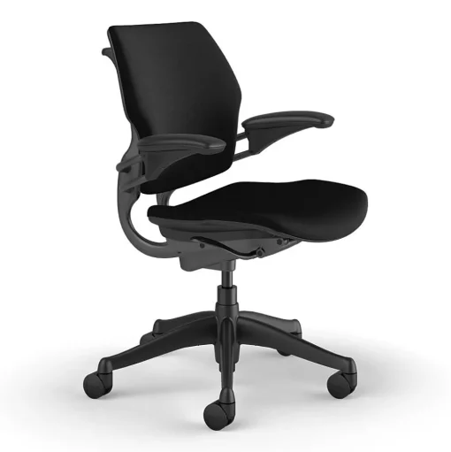 Humanscale Office Chairs<Freedom Ergonomic Fabric Swivel Task Chair, Black (F111GCF10XFSHNSC)