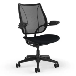 Humanscale Office Chairs<Liberty Ergonomic Fabric Swivel Task Chair, Black (L113BM10CF10XFSHNSC)
