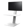 Humanscale Standing Desks<QuickStand Eco 28"W Manual Rectangular Adjustable Standing Portable Desk for Single Monitor, White (QSE2SMW)