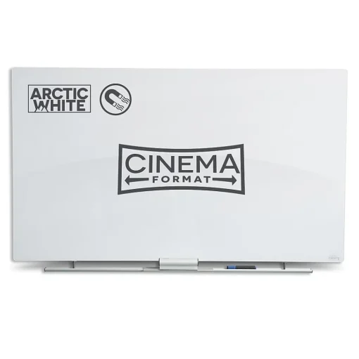ICEBERG Dry Erase<Clarity Magnetic 36"x62" Glass Dry Erase Board (31193)
