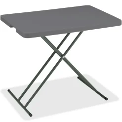 ICEBERG Folding Tables<IndestrucTable TOO Folding Table, Rectangle Top, X-shaped Base, 30" L x 20" W x 28" H, Charcoal