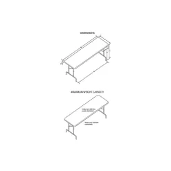 ICEBERG Folding Tables<IndestrucTable TOO 600S Folding Table, 96" x 30", Platinum (65333)