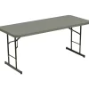 ICEBERG Folding Tables<IndestrucTable TOO Adjustable Height Folding Table, 72" x 30", Charcoal (65627)