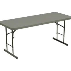 ICEBERG Folding Tables<IndestrucTable TOO Adjustable Height Folding Table, 72" x 30", Charcoal (65627)