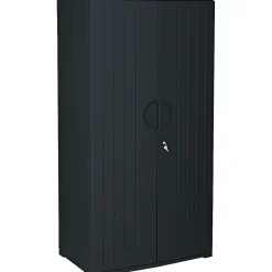 ICEBERG Storage Cabinets<® Officeworks® Polyethylene Storage Cabinet, Non-Assembled, 72Hx36Wx22D", Black