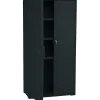 ICEBERG Storage Cabinets<® Officeworks® Polyethylene Storage Cabinet, Non-Assembled, 66Hx33Wx18D", Black
