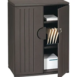 ICEBERG Storage Cabinets<® Officeworks® Polyethylene Storage Cabinet, Non-Assembled, 46Hx36Wx22D", Black