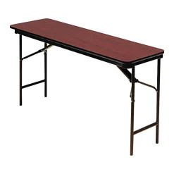 ICEBERG Folding Tables<Premium Folding Table, 72" x 18", Mahogany/Brown (55284)