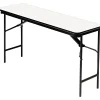 ICEBERG Folding Tables<® Premium Wood Laminate Folding Tables, 72x18", Gray