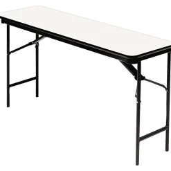 ICEBERG Folding Tables<® Premium Wood Laminate Folding Tables, 72x18", Gray