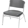 ICEBERG Folding & Stacking<Rough N Ready Series Big & Tall Stacking Chair, Plastic, Charcoal, 4/Carton (ICE64127)