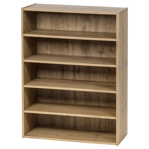 Iris Bookcases<31.51" 5-Shelf Bookcase, Brown (596986)