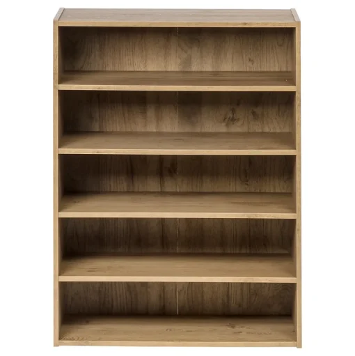 Iris Bookcases<31.51" 5-Shelf Bookcase, Brown (596986)