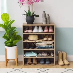 Iris Bookcases<31.51" 5-Shelf Bookcase, Brown (596986)