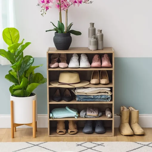 Iris Bookcases<31.51" 5-Shelf Bookcase, Brown (596986)