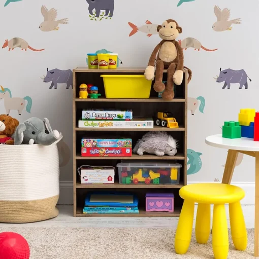 Iris Bookcases<31.51" 5-Shelf Bookcase, Brown (596986)