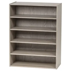 Iris Bookcases<31.51" 5-Shelf Bookcase, Gray (596987)