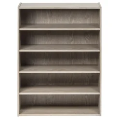 Iris Bookcases<31.51" 5-Shelf Bookcase, Gray (596987)