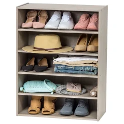 Iris Bookcases<31.51" 5-Shelf Bookcase, Gray (596987)