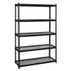 Iron Horse Shelving<2300 lb. Wire Rivet Series 5-Shelf Metal/Wire Deck Shelving Unit, 48"W, Black (22131)