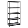 Iron Horse Shelving<2300 lb. Wire Rivet Series 5-Shelf Metal/Wire Deck Shelving Unit, 36"W, Black (22130)