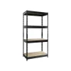 Iron Horse Shelving<Rivet Series 4-Shelf Metal Unit, 30"W, Black (17125)